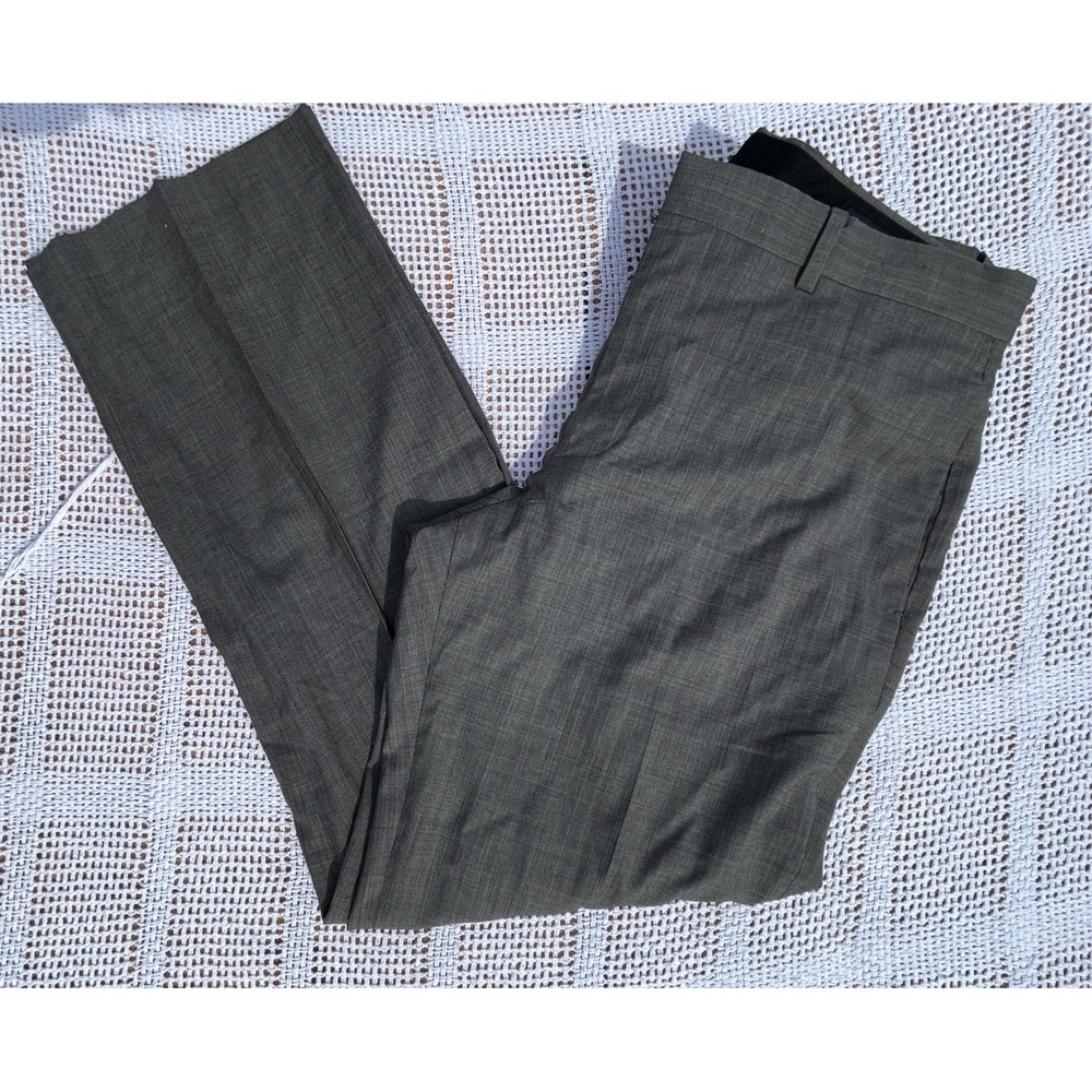 Banana Republic Modern Fit Dress Pants Mens 34x32 Grey Pinstripe Slacks